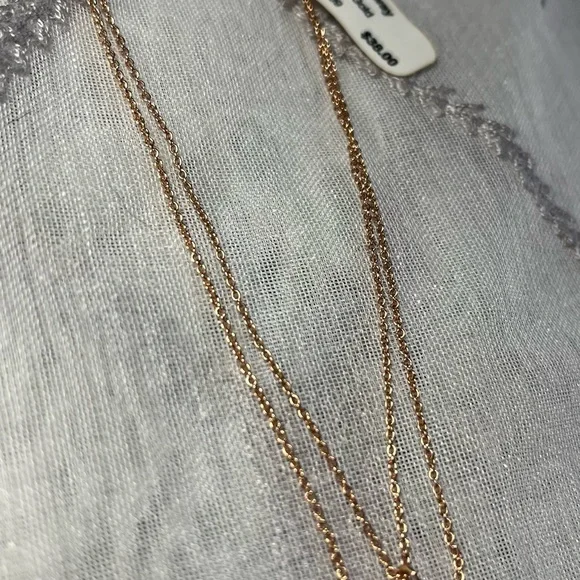 *Real Simple* 14K Rose Gold Plated Broadway Layered Necklace Multi Strand - Picture 7 of 13